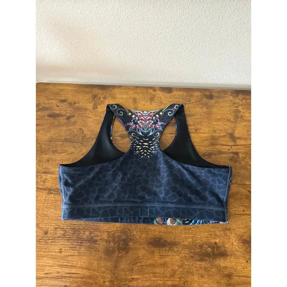 Johnny Was Active Seabrock Bee Active Racer Back Sports Bra XL EUC